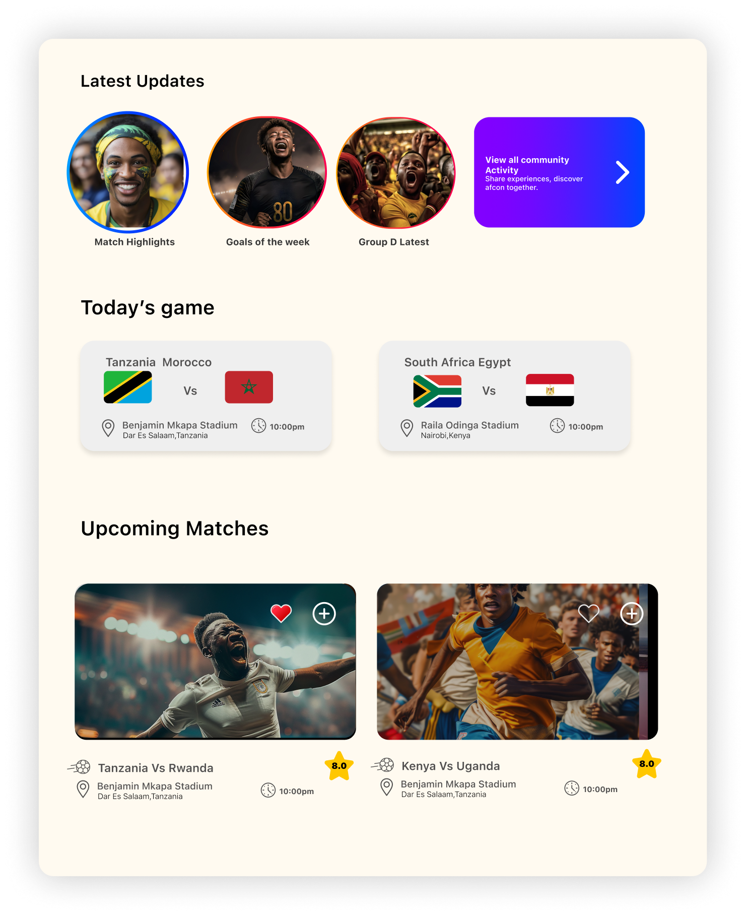 Restaurants and Places